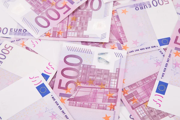 Euro notes aligned as background. — Stock Photo, Image