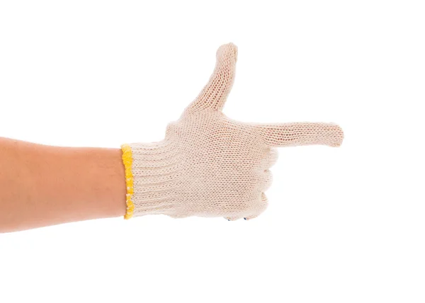 Thin work glove like a gun. — Stock Photo, Image