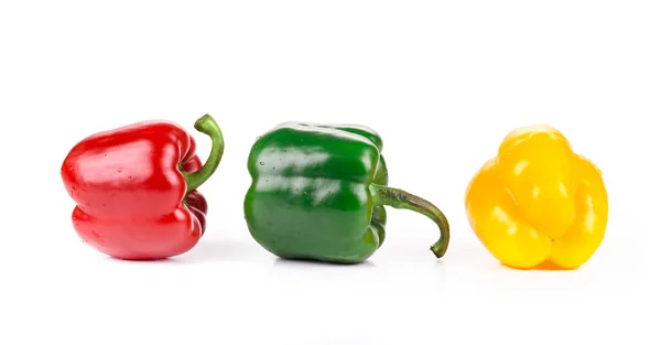 Colored peppers on a white — Stock Photo, Image