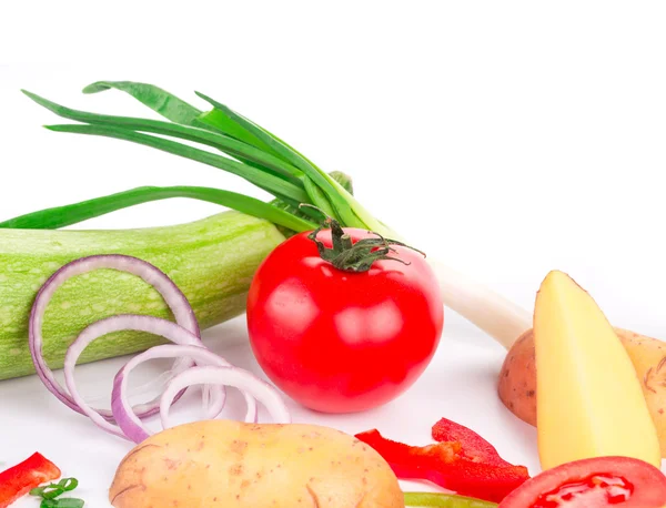 Verduras sobre blanco . —  Fotos de Stock