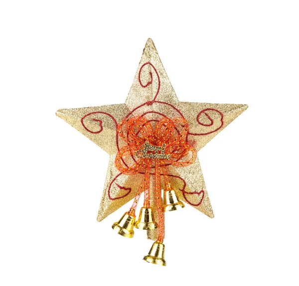 Golden christmas star — Stock Photo, Image