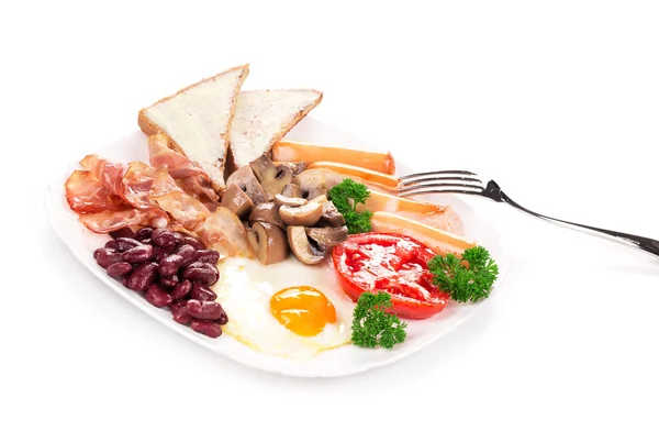 Colazione inglese con forchetta — Foto Stock