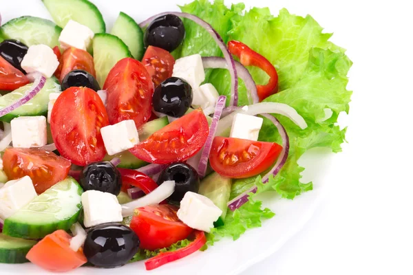 Yunan salatasını yakın plan