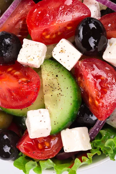 Close up of greek salad — Stock Photo, Image