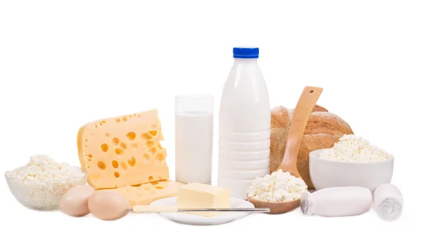 Dairy products and eggs — Stock Photo, Image