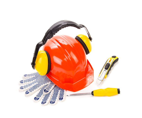 Red hard head gloves 