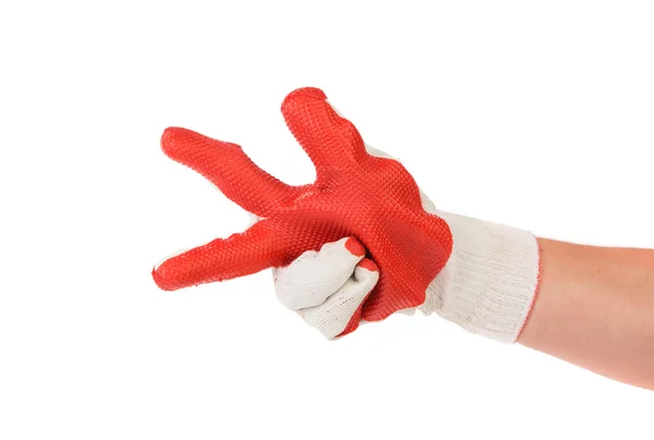 Сильная красная перчатка . — стоковое фото