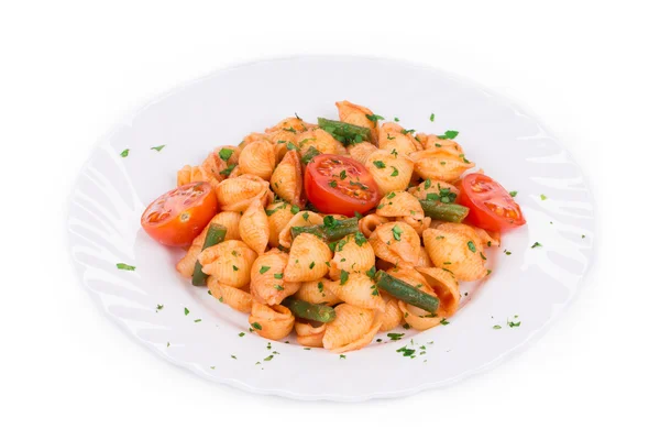 Italian pasta with tomato sauce — Stock Photo, Image