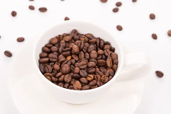 Cup of coffee beans — Stock Photo, Image