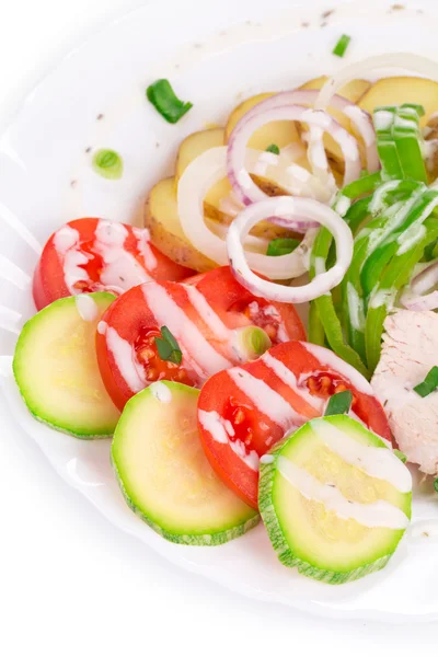 Warm meat salad — Stock Photo, Image