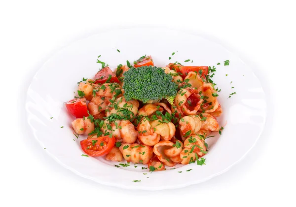 Italian pasta and tomatoes. — Stock Photo, Image