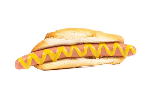 Hot dog con mostaza —  Fotos de Stock