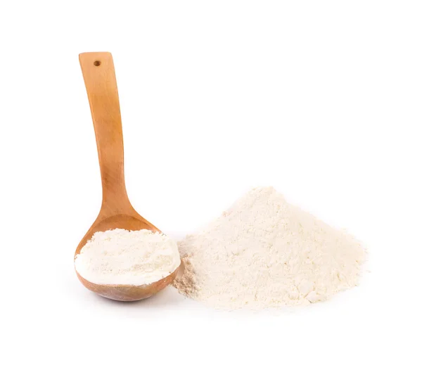 Whole flour in spoon — Stock Photo, Image