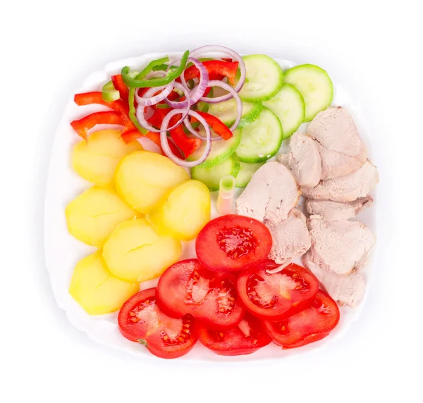 Sıcak et salatası — Stok fotoğraf