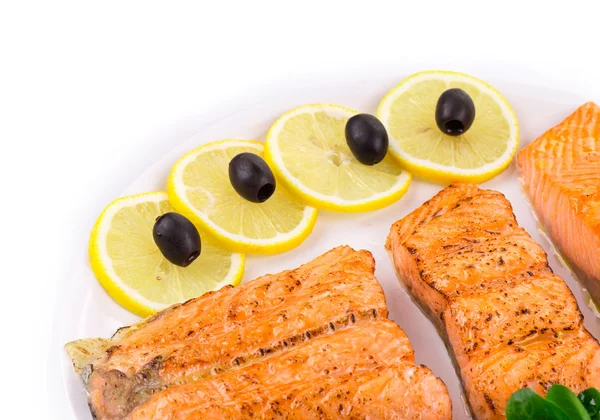 Gegrilde zalm — Stockfoto