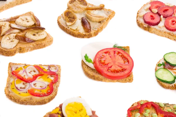 Close up of delicious sandwiches — Stock Photo, Image