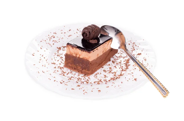 Torta al cioccolato fondente — Foto Stock