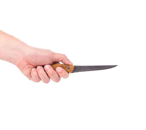 Hand holds knife. — Stock Photo, Image