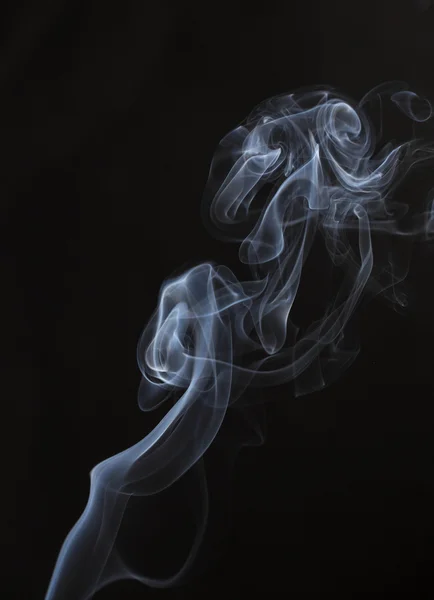 White smoke on black — Stock Photo, Image