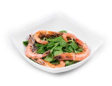 lezzetli taze karides 