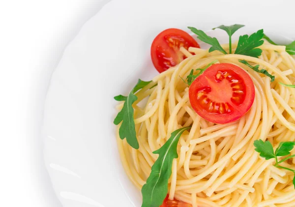 Pasta italiana con pomodori. — Foto Stock