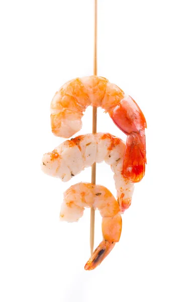 Shrimps on a sticks — Stock Photo, Image
