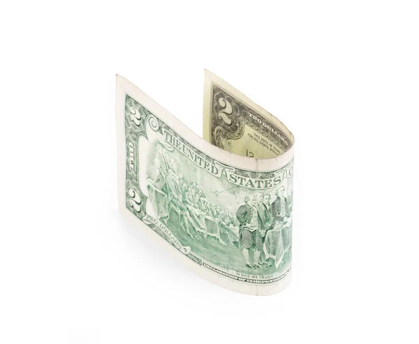 Dois Dólar Bill . Fotografias De Stock Royalty-Free