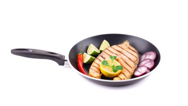 tavada somon steak ile