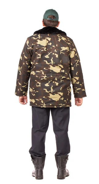 Homem de casaco de camuflagem — Fotografia de Stock