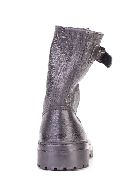 Schwarzer Lederstiefel. — Stockfoto