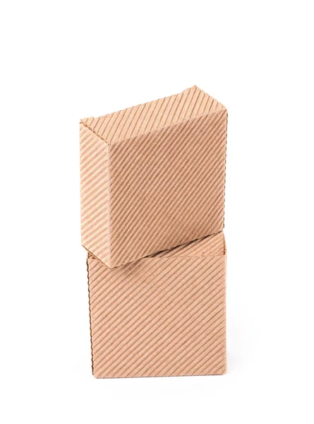 Stapels van kartonnen dozen. — Stockfoto
