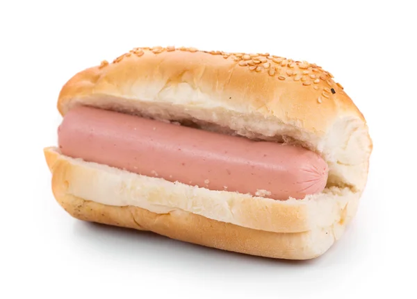 Hotdog met worst roll. — Stockfoto