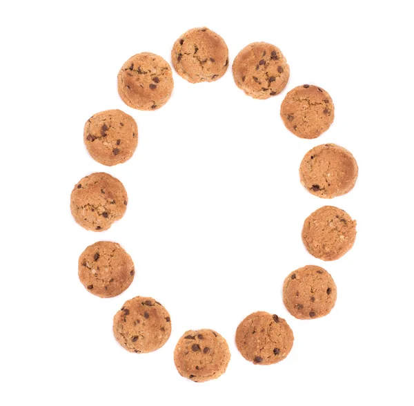 Carta O hecha de galletas de avena —  Fotos de Stock