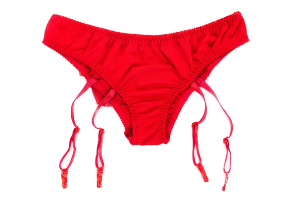 Rode vrouwelijke ondergoed — Stockfoto