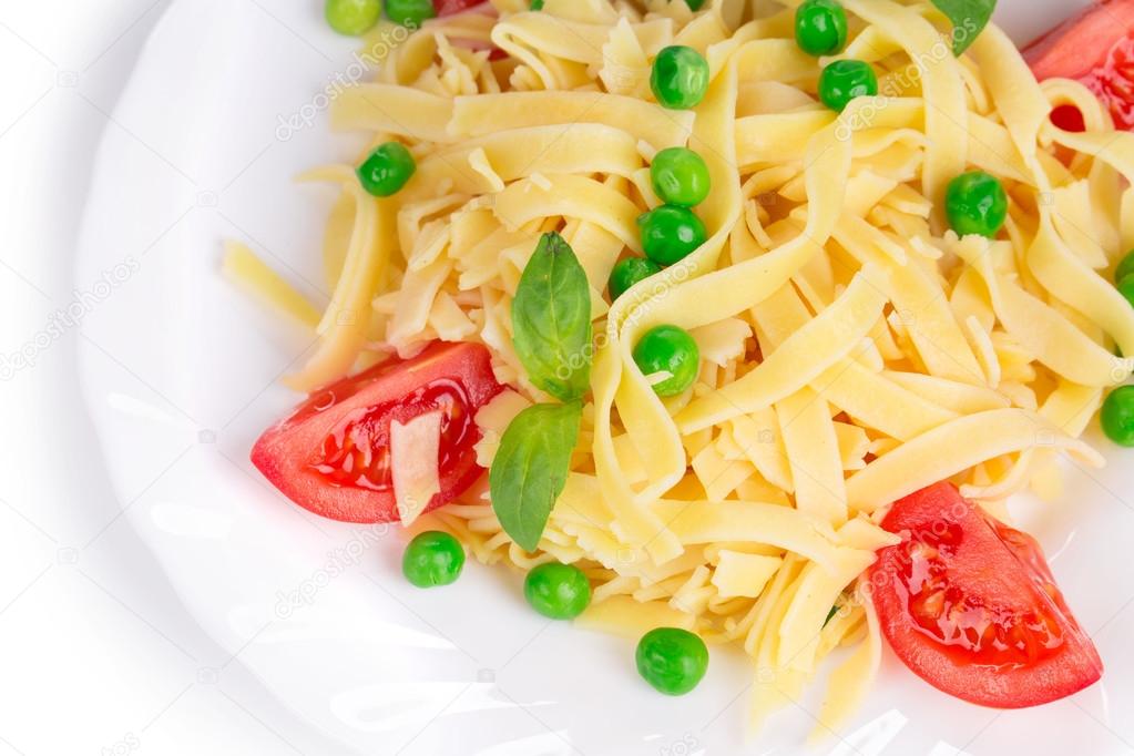 Italian pasta   with basil