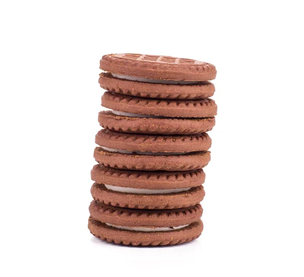 Brown chocolate biscuits — Stock Photo, Image