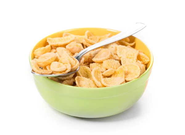 Bowl of corn flakes — Stock Photo, Image