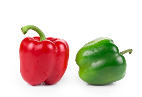 Sweet red and green peppers. — Stock Photo, Image