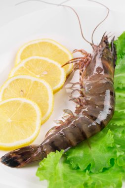 lezzetli taze karides 