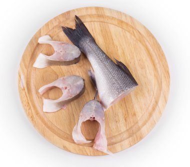 Fillet of fresh raw fish clipart