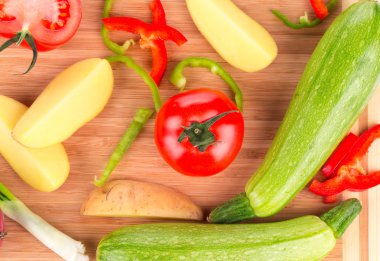 çeşitli olgun sebze