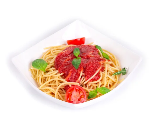 Pasta with tomato sauce — Stock Photo, Image