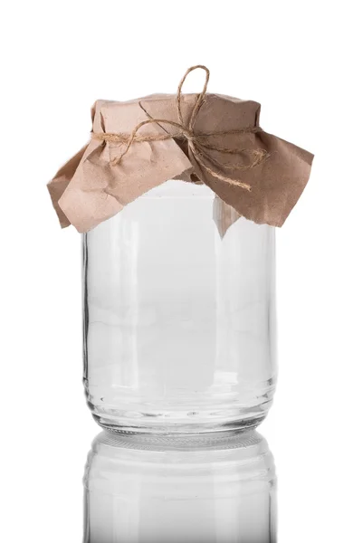 Empty glass jar — Stock Photo, Image