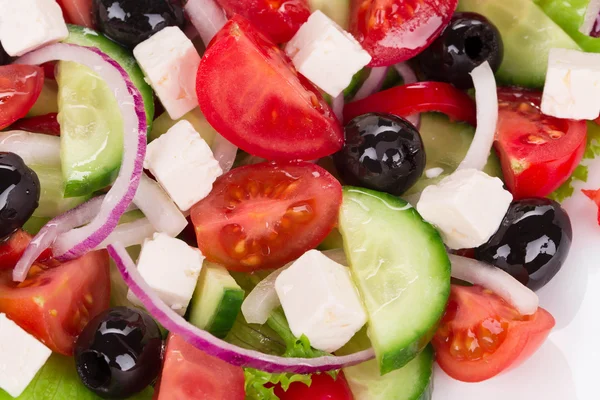 Griekse salade in plaat. — Stockfoto