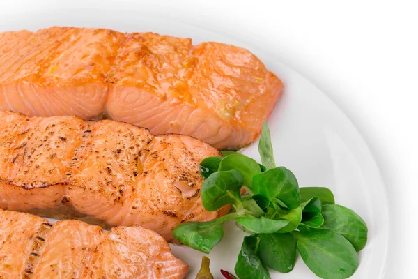 Leckerer gegrillter Lachs — Stockfoto