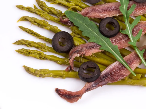 Insalata di asparagi con acciughe — Foto Stock