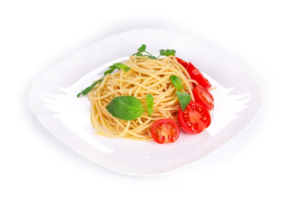 Tagliatelli Nudeln mit Tomaten — Stockfoto