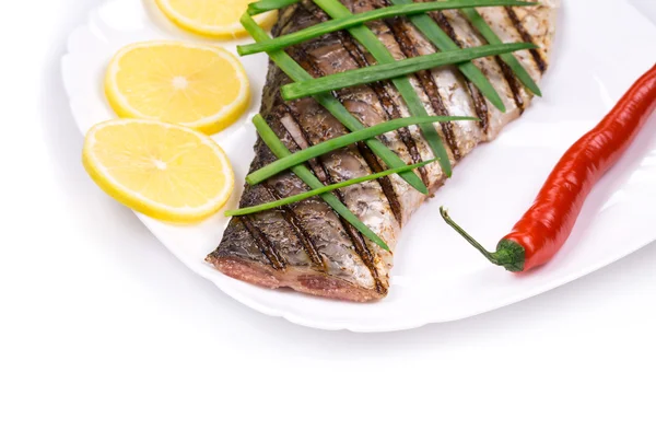 Filete de pescado a la parrilla — Foto de Stock