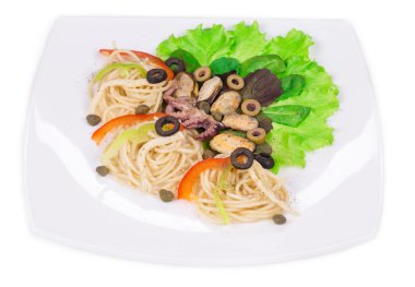 Deniz mahsullü makarna.