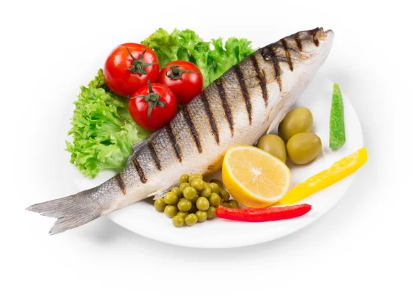 Grilled seabass — Stock Photo, Image